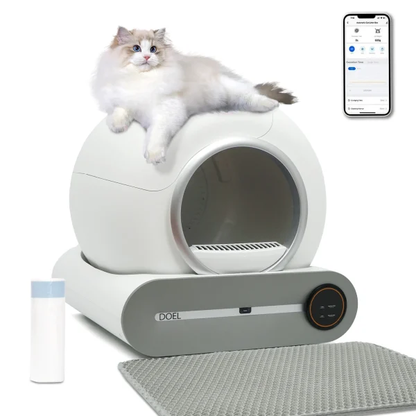 Self Cleaning Cat Litter Box 65L Automatic 2.4G WiFi