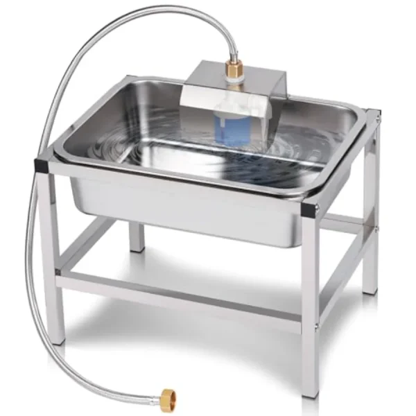 Automatic Dog Water Bowl Elevated Bowl with Stand Stainless Steel