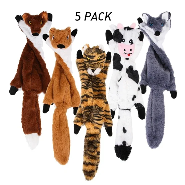 Soft Plush Pet Dog Chew Bite Resistant Toys Squeaker