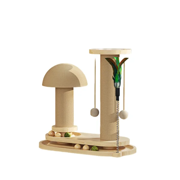 Interactive Cat Scratching Post Tower