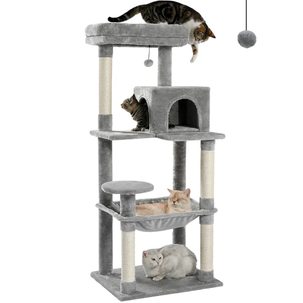 Cat Tree for Indoor Cats 5-Level Cat Tower for Large Cats